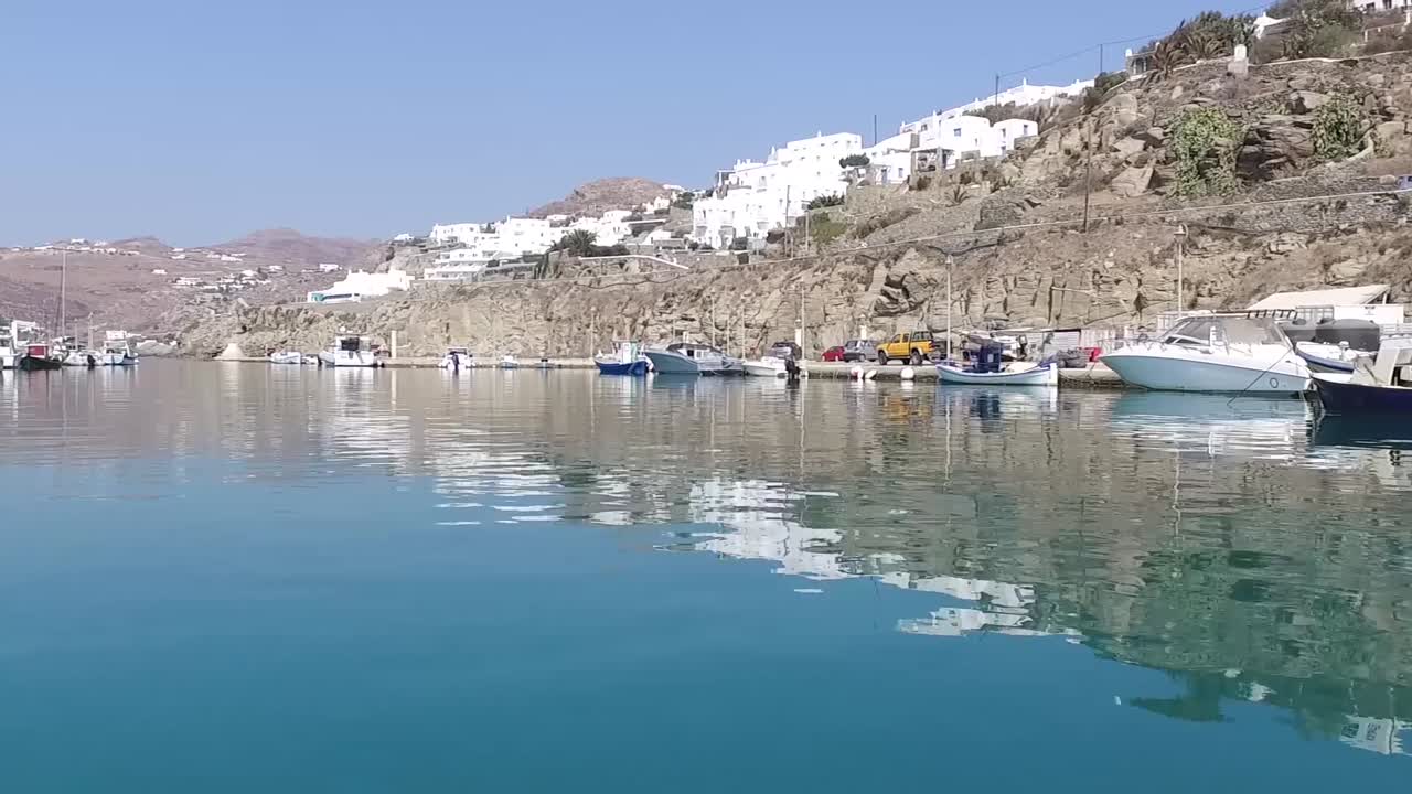 drone, vistas aéreas de mykonos grecia