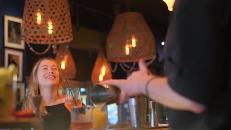 a woman is having a conversation with a bartender 4k 2025 08 05 00 31 11 utc.mov | agreement, architecture, attractive, building