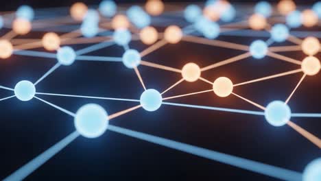 exploring the dynamic interconnectivity of particles: a surreal visualization of nodes and connections in a digital network environment