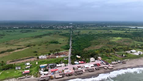 backwards-drone-shot-of-road-in-veracruz-Mexico