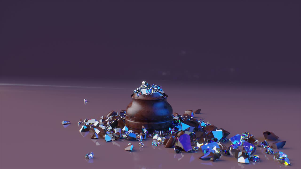 게임 컨셉: 어두운 대리석 체스 여왕이 다이아몬드 입자로 무너집니다.