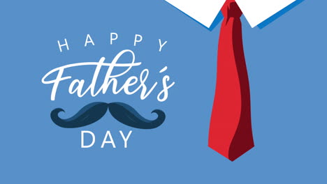 happy fathers day lettering with shirt and necktie