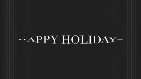 holidays striped background with bold black letters