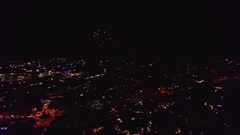 Aerial-slowly-circling-the-fireworks-over-the-Mindarie-Marina