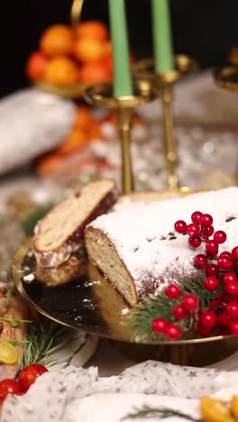 festive christmas stollen dessert