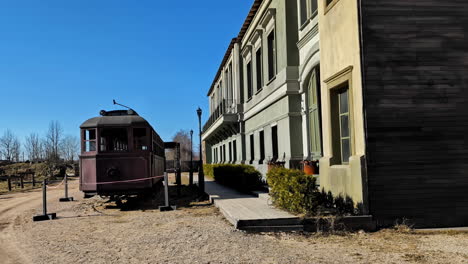 Old-retro-style-movie-set-train-station-western-style-american-movies