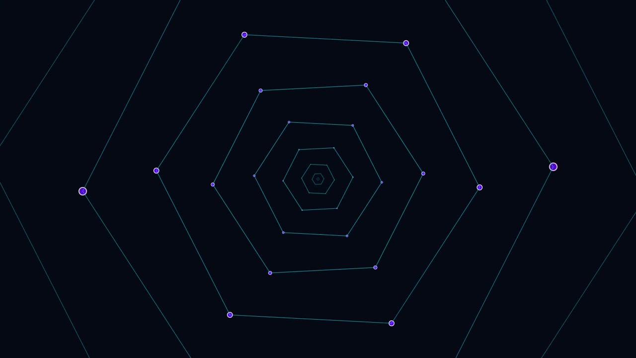 Abstract Geometric Hexagon Tunnel Animation