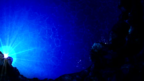 buceo en el océano, buceo submarino, animación en bucle,