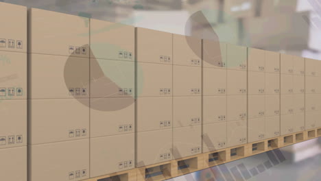 procesamiento de datos estadísticos contra múltiples cajas de entrega en la cinta transportadora
