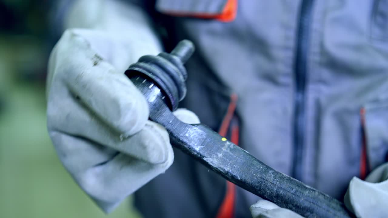 Worker in manufacturing plant. Steel production at the metallurgical plant