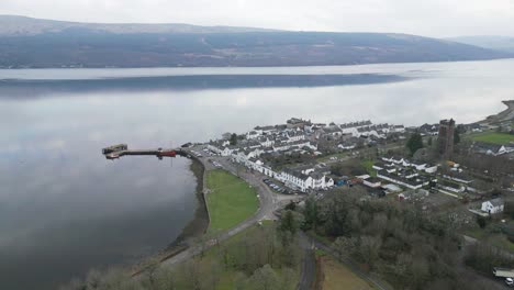 inveraray’s shoreline captured from above with serene loch backdrop