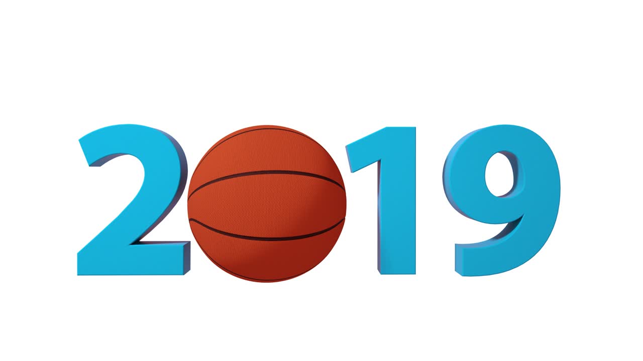 Basketball 2019 design background on a White Background
