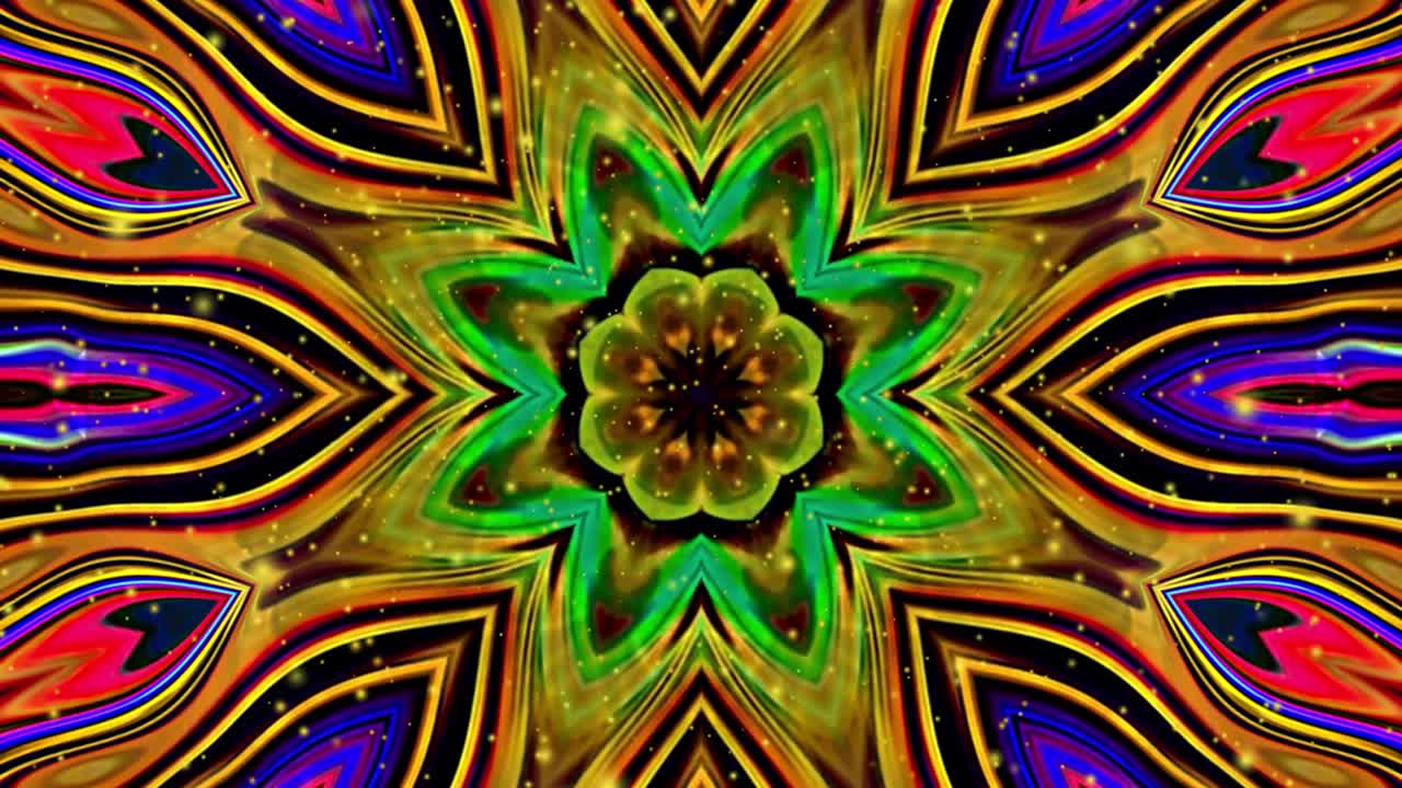 la animación abstracta, el fondo líquido, la hermosa película de pintura digital, la película de fondo abstracto, el video de stock de animación de kaleidoscopio.