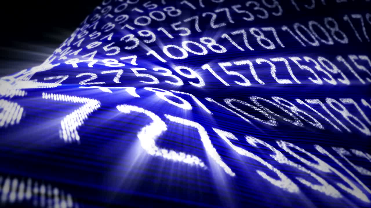 números de animación, fondo, renderización, bucle, con el canal alfa