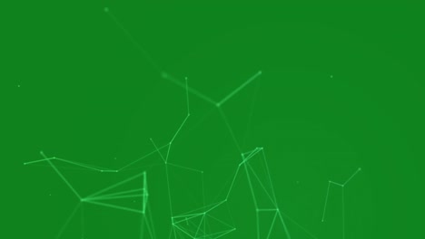 network of connections against green background