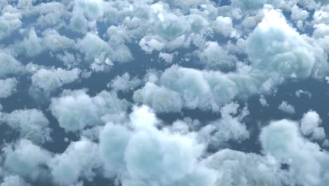 nubes blancas mullidas en cielo azul