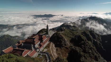 fansipan temple, vietnam - sunrise view from above