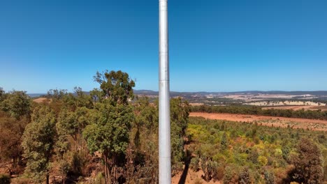 communication tower pole near boddington gold mine in western, australia