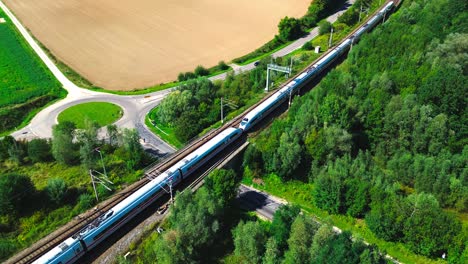 passenger-train-ICE-aerial-drone-4k