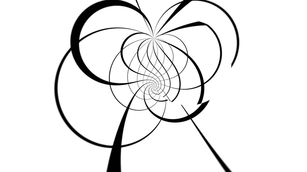 el patrón abstracto que consta de varias espirales se transforma hacia atrás y hacia adelante