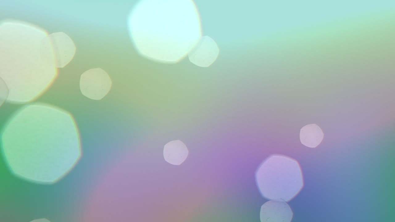 bokeh de hexágonos que caen y partículas en gradiente de moda