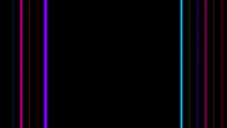Colorful flickering neon lines retro video animation