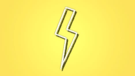 cartoon thunder bolt sketch style background loop or graphical resource yellow