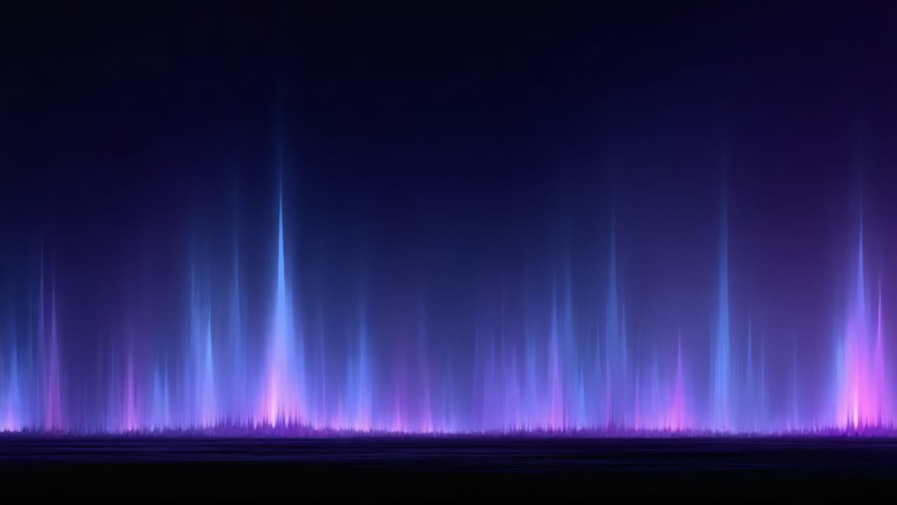 A Beautiful Visualization of Vivid Light Patterns in Vibrant Hues of Blue and Purple, Capturing the Dynamic Essence of Color Transitions from Start to Finish
