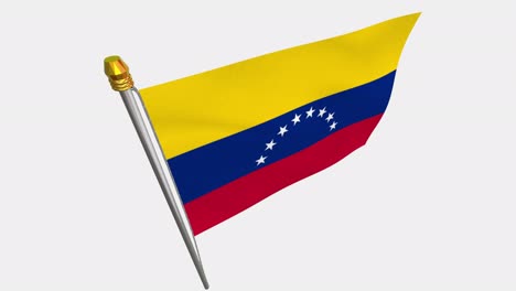 loop video of venezuela flag  fluttering in the wind, slow motion video of 4k , with alpha channel