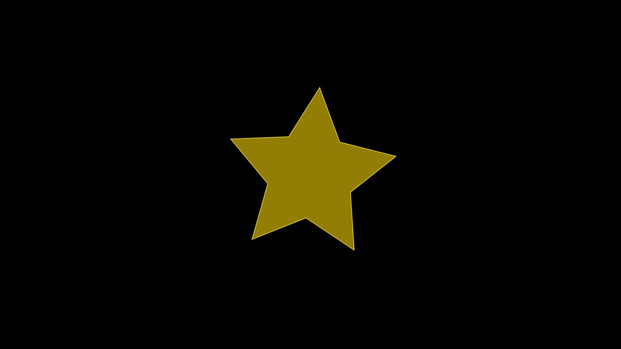 Animation of a spinning star on a black background