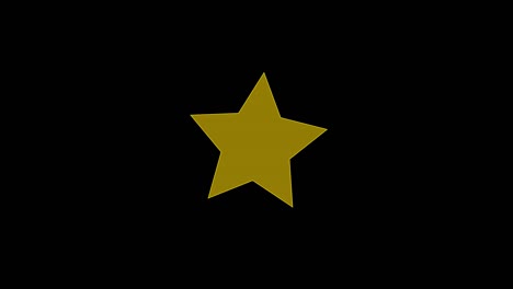 animation of a spinning star on a black background