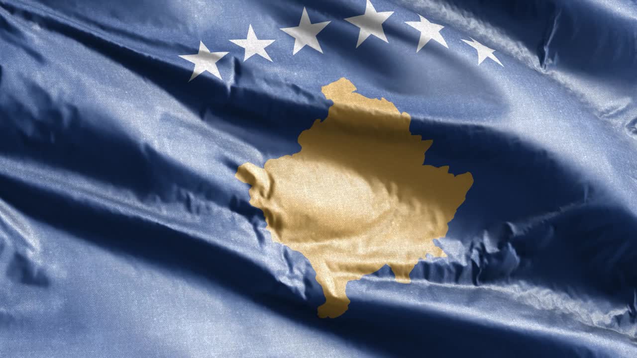 코소보 섬유 발은 바람의 순환에 천천히 흔들리고 코소보 발이 부드럽게 바람에 흔들리고 직물 섬유 조직은 완전히 채우는 배경 20 초 순환.