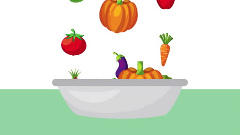 un cuenco de estilo de vida saludable con comida vegana