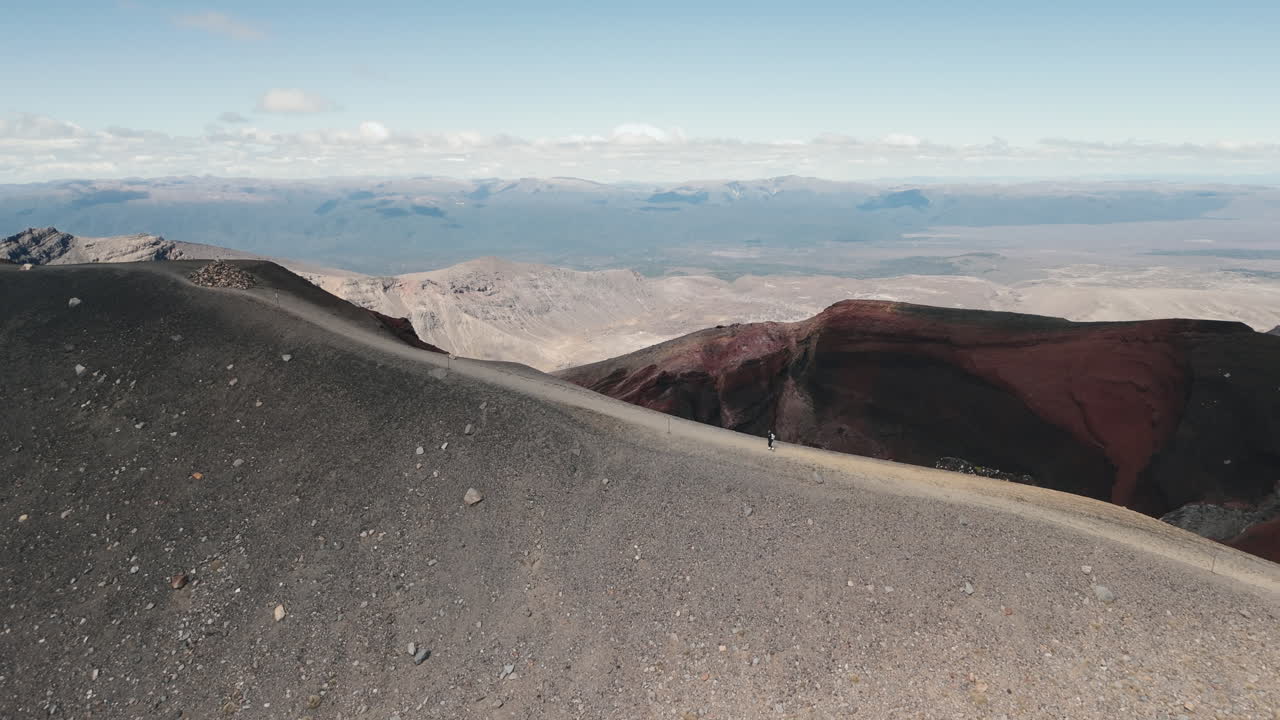 Hiking Trail on a Volcanic Mountain