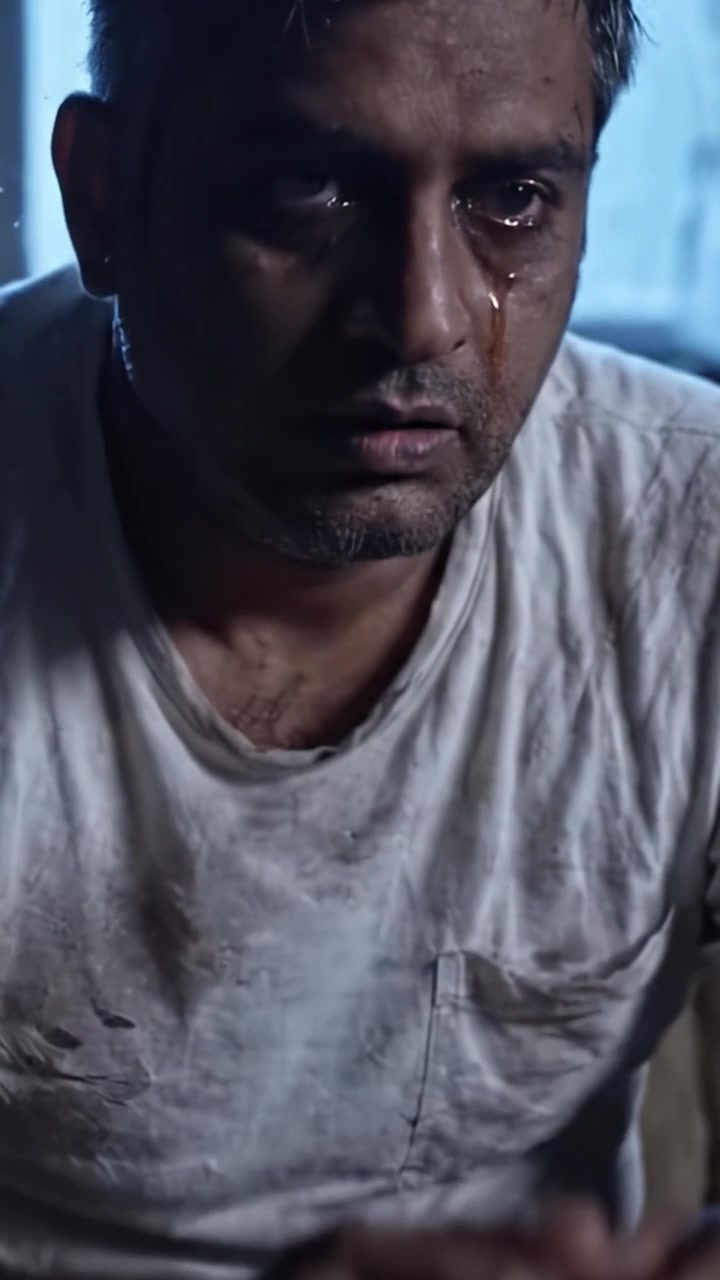 A Profound Moment of Despair: A Man's Struggle with Emotions, Aftermath of Challenges Captured in Two Powerful Frames Reflecting Unity of Pain and Hope.