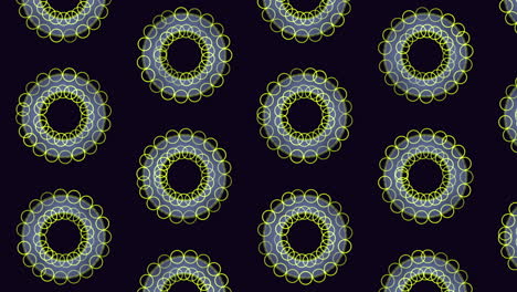 Futuristic-neon-abstract-rings-and-circles-pattern-on-dark-space