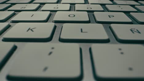 this is a detailed view of a sleek, modern keyboard that showcases its smooth keys and elegant overall design