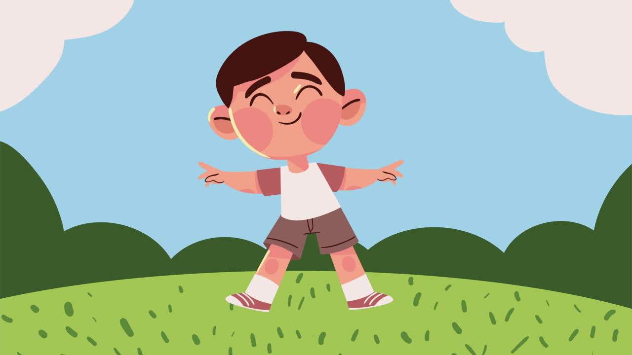 animação de personagens de meninos