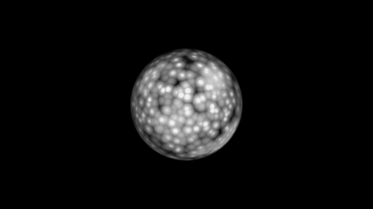 박동하는 행성이 거대한 폭발로 불타는 에너지 공으로 붕괴되는 애니메이션 모션 그래픽