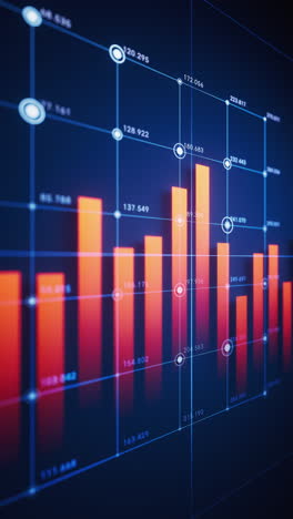 statistical graph with business finance concept, 3d rendering.