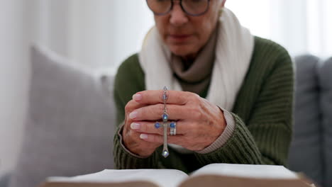 Hands,-prayer-and-woman-with-literature