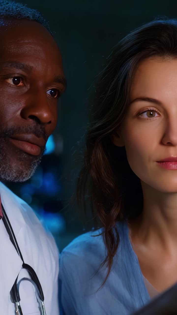 A doctor and patient engage in a serious conversation, focusing intently on a critical health issue while surrounded by a medical environment and supportive atmosphere