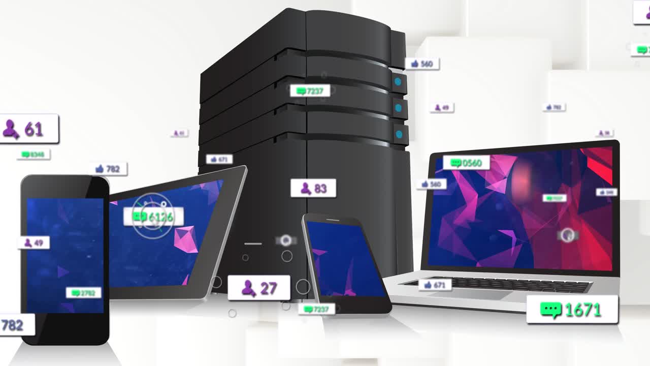 기술 장치에서 미디어 아이콘의 애니메이션