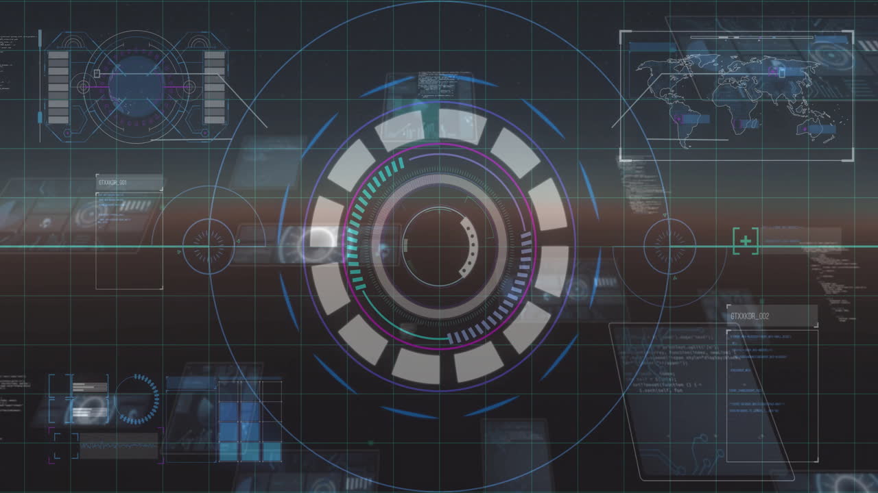 Animation of data processing over scope scanning