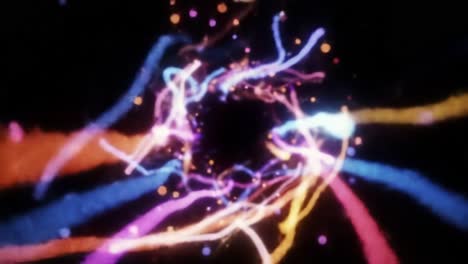a dynamic visual journey through swirling colors and energetic patterns, capturing the essence of movement and light in a captivating abstract display