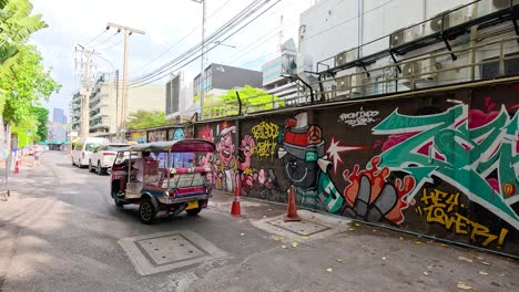 graffiti-covered streets in thailand