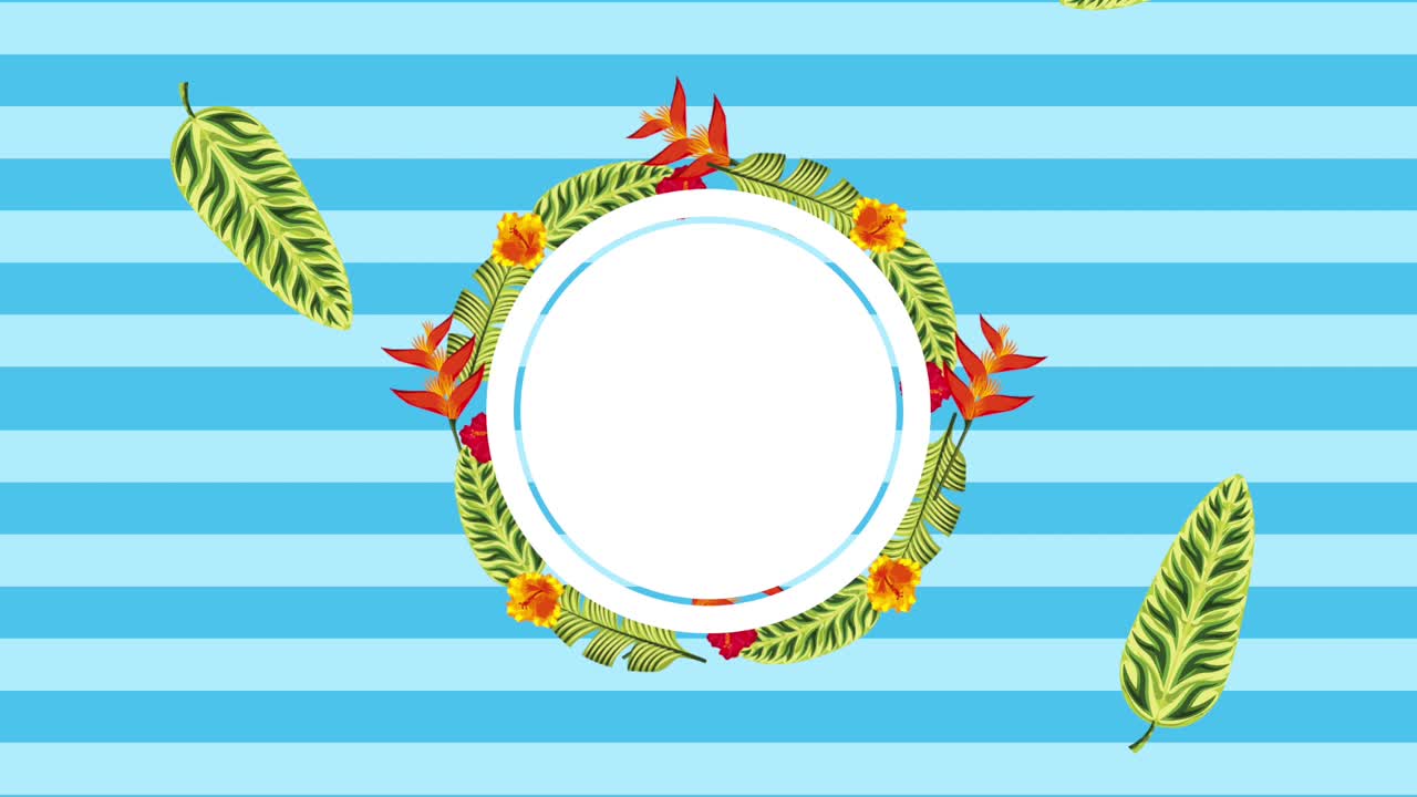 여름 열대 템플릿