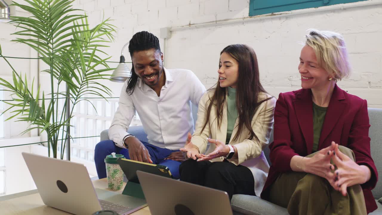Team working together in the office