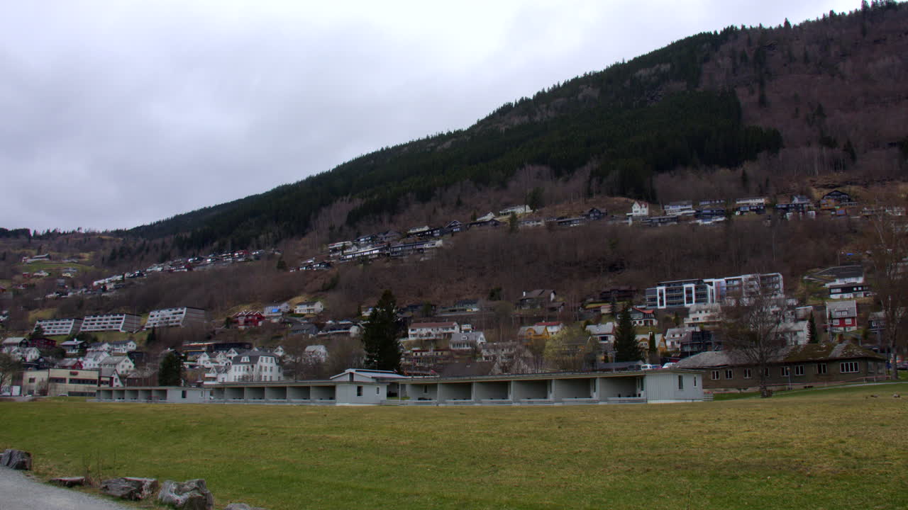 Shot from the lake looking north to Vossevangen, voss