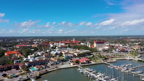 Aéreo-4k_volando-Sobre-El-Río-Matanzas-Hacia-St-George-St-Centro-De-San-Agustín